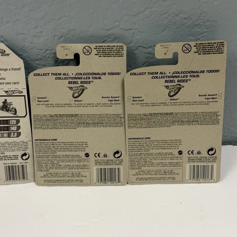 Hot Wheels Bent Cards Still‎ Sealed Lot Of 4 Various Models